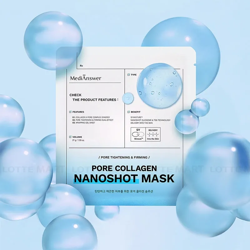 MediAnswer PORE COLLAGEN NANOSHOT Mask Box